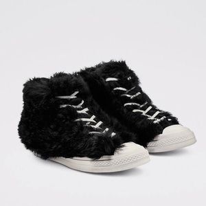 AMBUSH x Chuck 70 high Converse fuzzy in black Egret